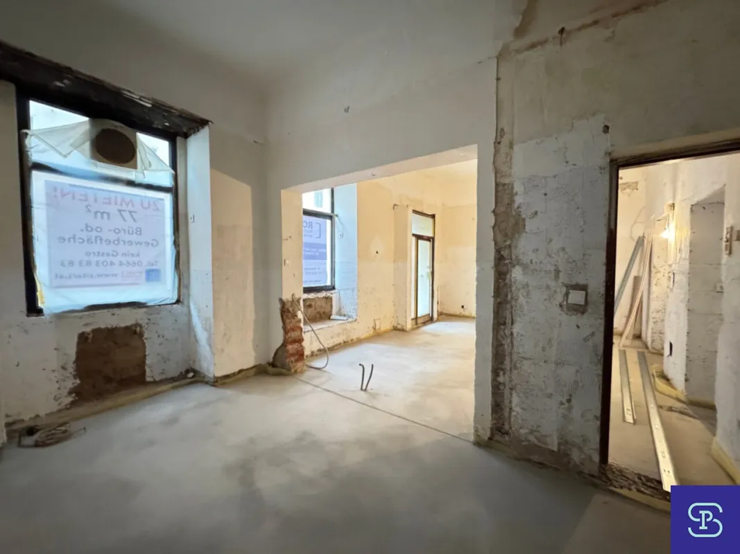 Rohbau: 77m² Büro- oder Geschäftslokal Nähe Taborstraße - 1020 Wien - Bild 1