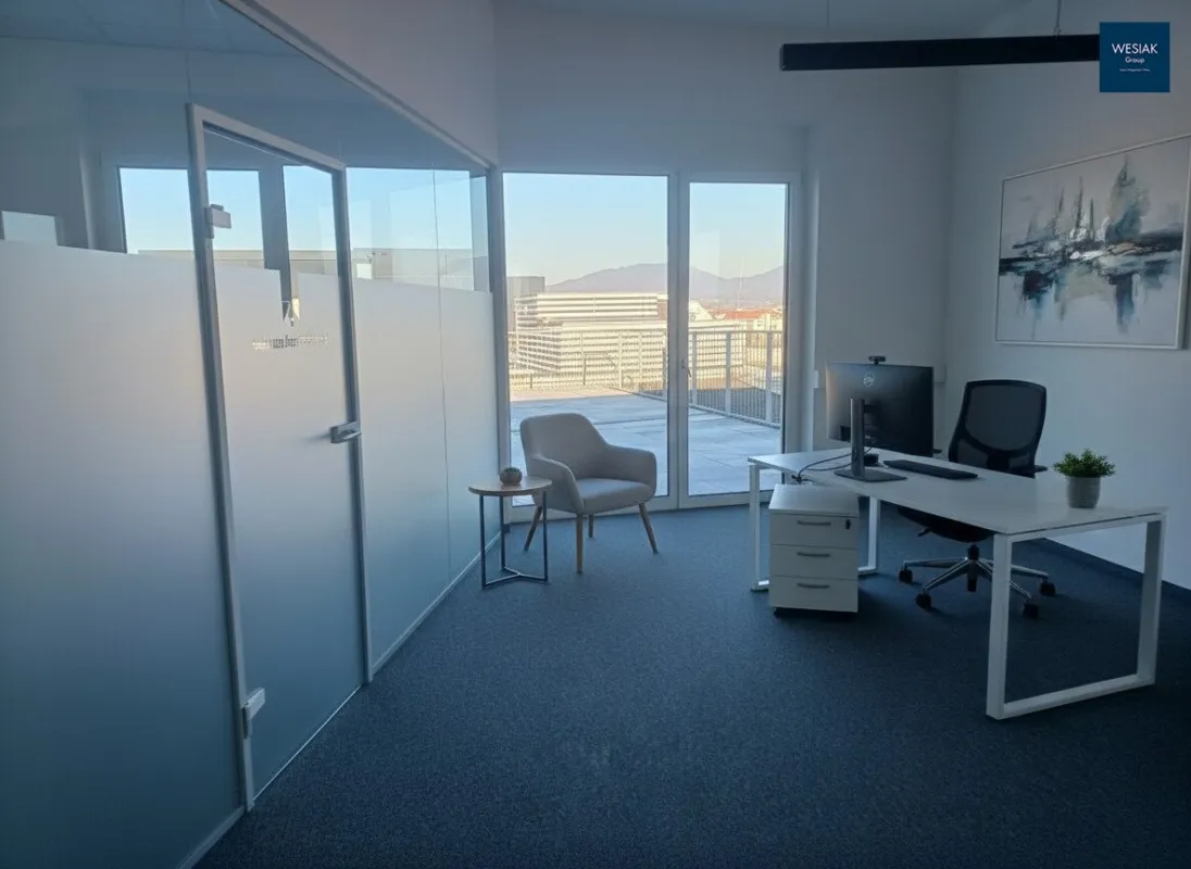 Smart City Süd - Perfekt gelegen: Großzügiges Büro/Praxis mit sonniger großzügiger Terrasse mit Weitblick zu vermieten - Bild 1