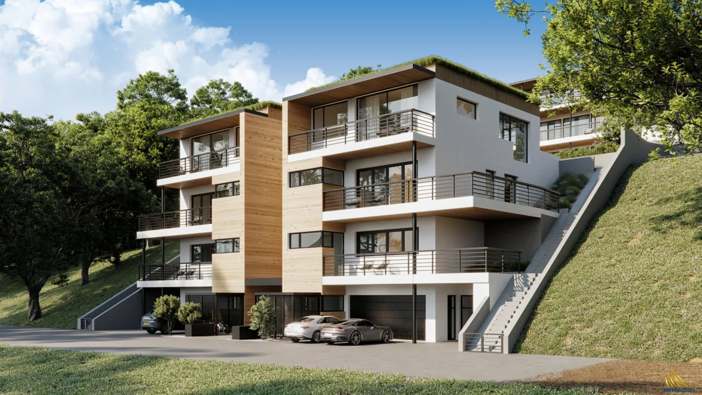 Exklusive Doppelhaushälfte | TOP 01 in Steinhaus bei Wels – modernes Wohnen mit Pool, Garten & Panoramablick - Bild 1