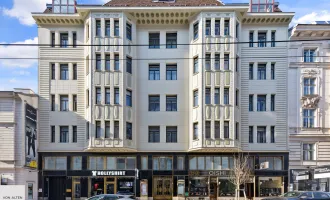 Rohdiamant in 1090 Wien: 138 m² Altbauwohnung mit Klopfbalkon und großzügigen Fensterfronten