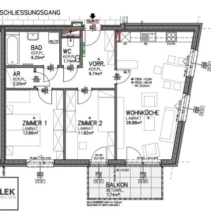 Erstbezugswohnung im Projekt GO2EISENSTADT4LIVING; 3 Zimmer mit Balkon ab 03/25! - Bild 2