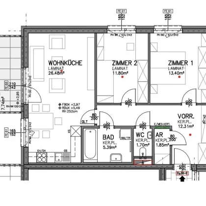 3 Zimmer Erstbezugswohnung mit Balkon, 2 KFZ-Stellplätzen - jetzt zu mieten, später zu kaufen (Eisenstadt) - Bild 2