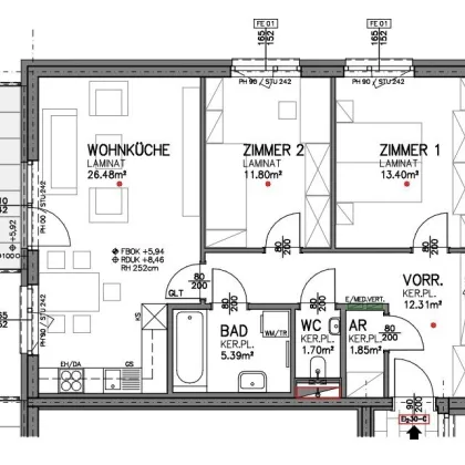 Perfekte Familienwohnung! Erst mieten, dann kaufen! 3 Zimmer, Balkon, 2 KFZ-Stellplätze im Projekt Go2Eisenstadt! **VIDEOTOUR** - Bild 2