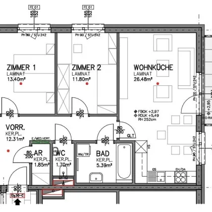 Go2Eisenstadt! Freundliche, helle 3 Zimmer Erstbezugswohnung + Balkon + Parkplätze - Bild 2