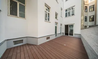 Hofseitiger Erstbezug mit großer Terrasse nächst Donaukanal und Servitenviertel