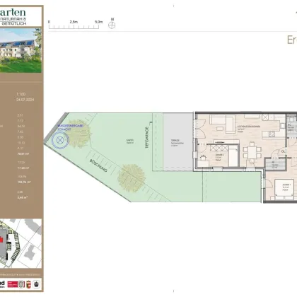 Augarten, Top 04: 3-Zimmer Gartenwohnung mit über 100 m² Garten - Bild 2