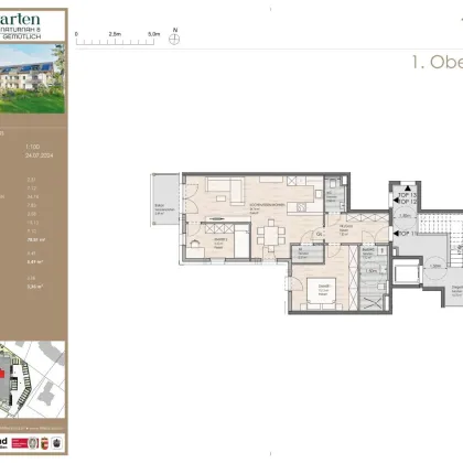 Augarten, Top 11: 3-Zimmer Wohnung im 1. OG - Bild 2