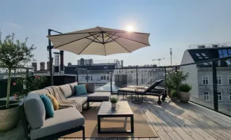 Exklusive 4 Zimmer Dachgeschosswohnung mit traumhafter Dachterrasse - Exzellente öffentliche Anbindung - Hochwertige Ausstattung