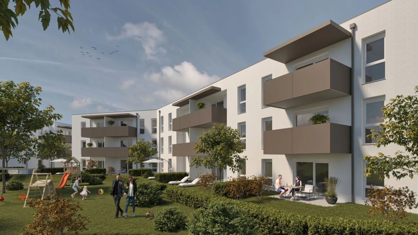 ERSTBEZUG! 2. Quartal 2026: Moderne 3-Zimmer-Wohnung mit Garten, Terrasse, Garage & Stellplatz in Attnang-Puchheim! - Bild 1
