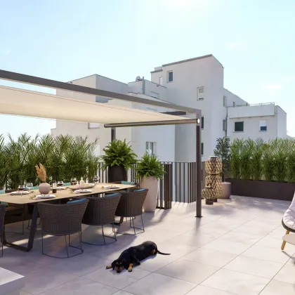 Kurz vor Fertigstellung - PENTHOUSE - 360° BLICK - Provisionsfrei - ca. 168m² gew. NFL - 3 Zimmer - 2 Bäder - ca. 31m² Terrasse auf Wohnebene - Lift auf die ca. 90m² Dach-Terrasse - hochwertige Ausstattung - Neubauprojekt - Bild 3