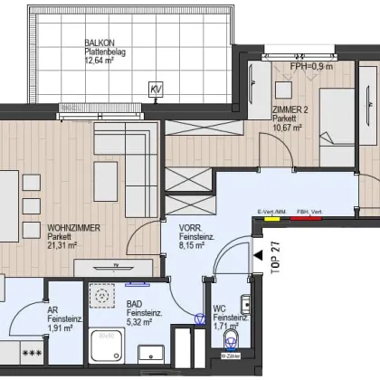 Traumhafte 3-Zimmer Wohnung - Top 1.27 - Bild 3