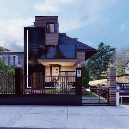 Villa beim Lainzer Tiergarten nach Kundenwunsch geplant - Edelrohbau mit Baugenehmigung - Lift im Haus möglich - Bild 2