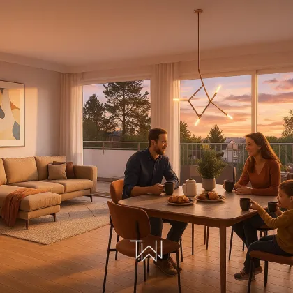 Sonnige 3-Zimmerwohnung mit großem Süd-Westbalkon | Erstbezug | Honorarfrei für den Käufer - Bild 2