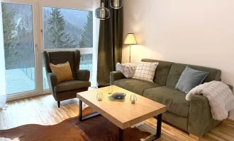 08 – Alpine Eleganz auf zwei Ebenen – Garten-Maisonette mit Panoramablick als Zweitwohnsitz