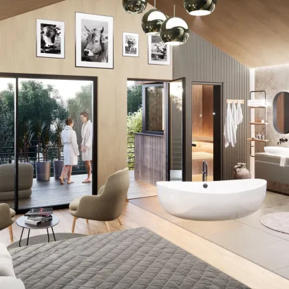 WOHNEN im WIENERWALD – Baugrund für Premium Holz Massivhaus im Chalet Stil - Bild 3