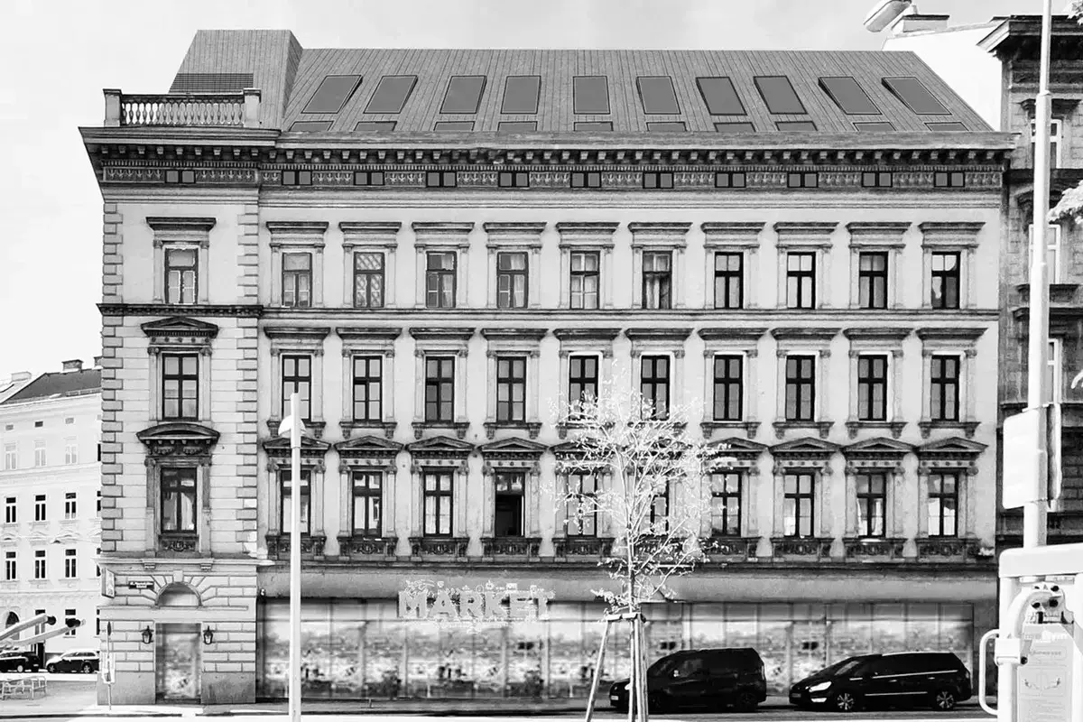 Entwicklungspotenzial -  Rohdachboden für bewilligten DG-Ausbau in ansprechendem Gründerzeithaus! - Bild 1