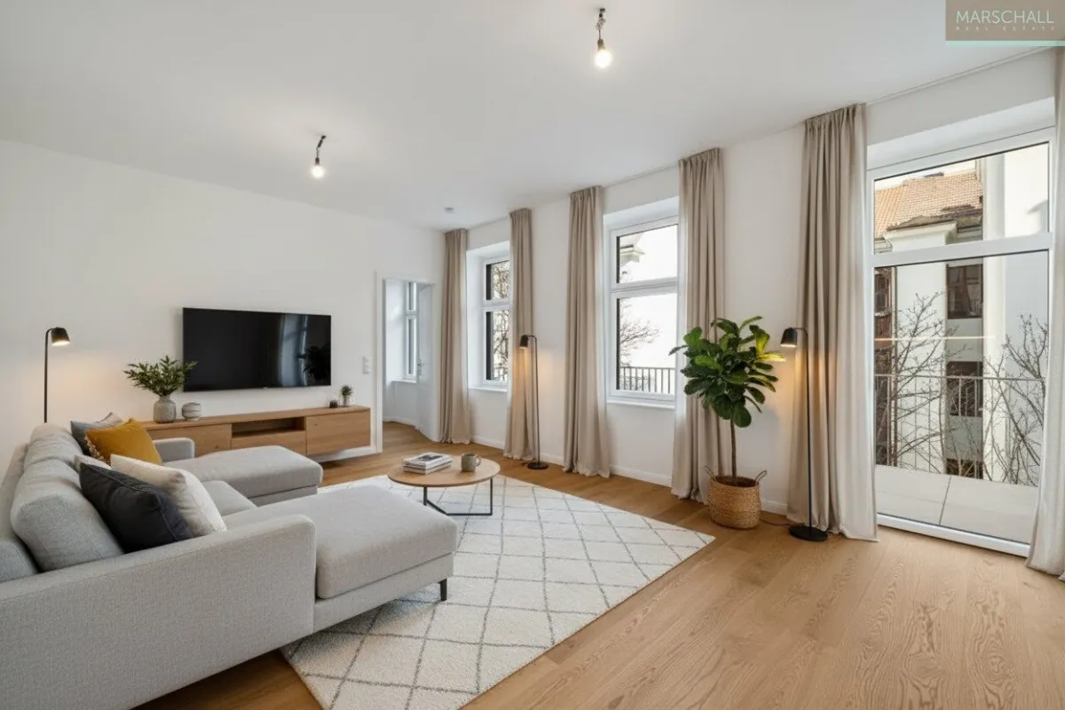 Perfekt sanierte 2-Zimmer-Altbauwohnung mit Balkon in Top-Lage - Bild 1