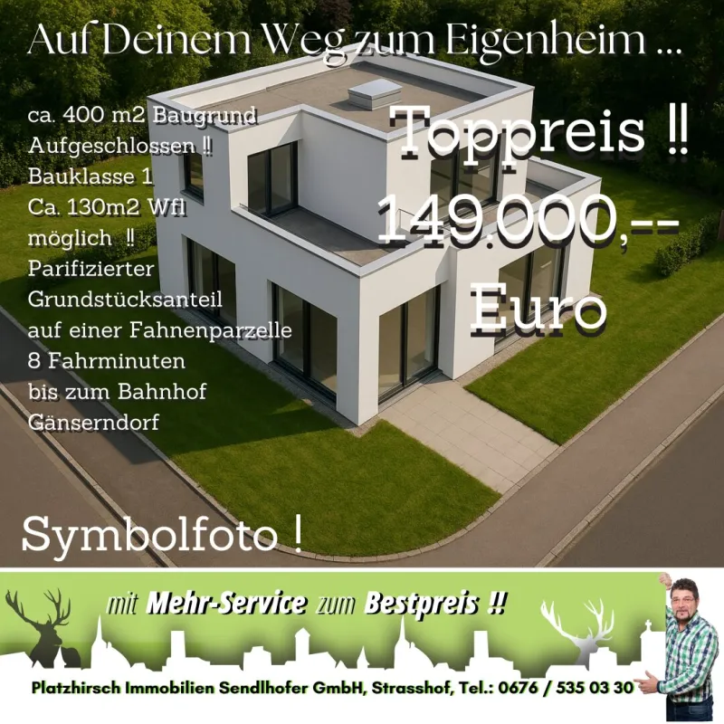 Topgelegenheit !! Preisreduziert mit Fixpreis, Grundstücksschnäppchen in Gänserndorf Süd - Bild 1