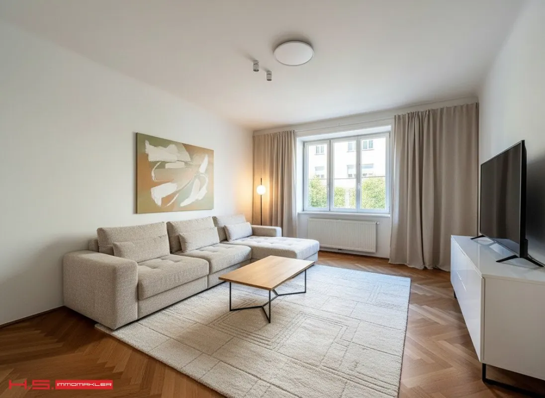 NÄHE GRAF STARHEMBERGGASSE - ERSTBEZUG  NACH NEUER GENERALRENOVIERUNG   - SÜD- GRÜNRUHELAGE - 3 ZIMMER + WOHNKÜCHE - Bild 1