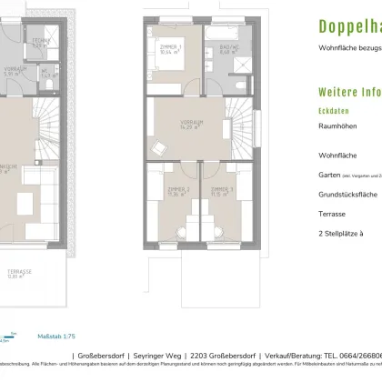 4 Zimmer, großes Bad, Wärmepumpe – Erstbezug in Großebersdorf - Bild 2