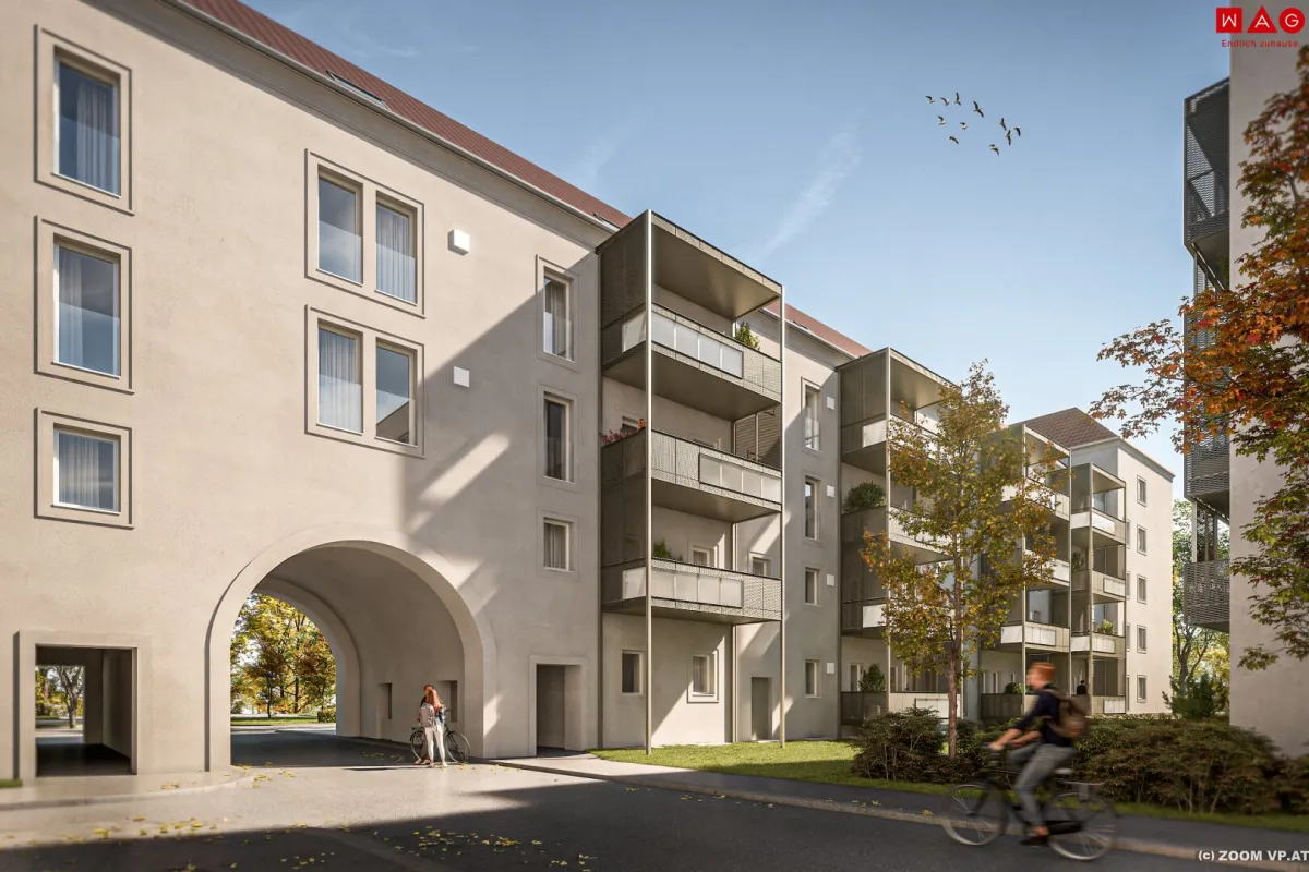 Geförderte Neubauwohnungen in generalsanierten Gemäuern - moderne Grundrisse - Zentrale Lage mitten am nachgefragten Bindermichl, Stadlerstraße 3 - Bild 1
