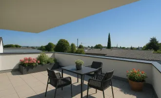 Sonnige Penthouse Wohnung mit großer Terrasse u. Parkplatz. (Schlüsselfertig)