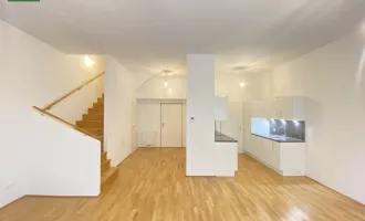 DG-Maisonette mit großer Terrasse nahe Straßenbahn 26 und mit S-Bahn Jedlersdorf in Gehweite! Ab Juni 2025