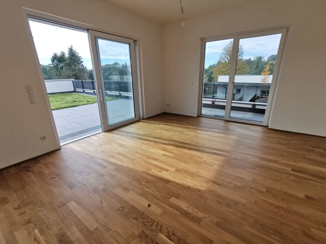 Erstbezug Nähe LKH: Schöne 3-Zimmer-Terrassenwohnung mit eigenem Garten nahe der Mariatroster Basilika und Leechwald! SONDERAKTION: 35 % Anzahlung - Restkaufpreis in 5 Jahren - Bild 1