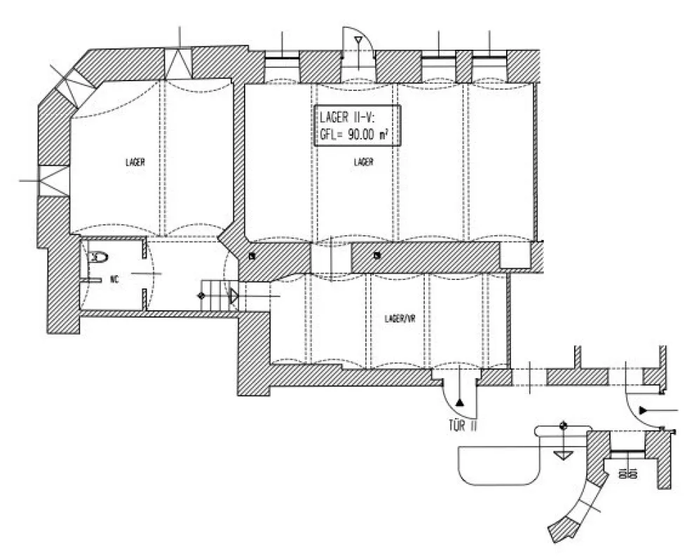 Lager im Souterrain | 89 m² - Bild 1