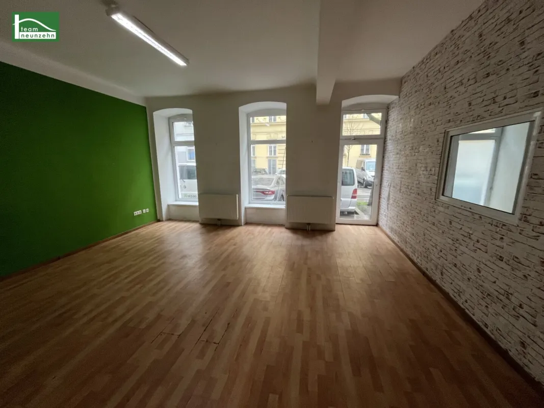 Geschäftslokal mit Adaptierungsbedarf im Erdgeschoss in Top Lage Nähe Vorgartenmarkt. Fläche erweiterbar. Leerstehend! - Bild 1