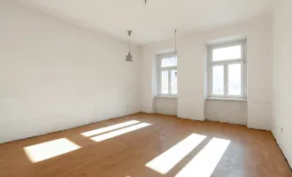 Sanierungsbedürftige Altbauwohnung mit baubewilligtem Balkon | Nähe Matzleinsdorfer Platz (S-Bahn-Station und künftig U2-Station)