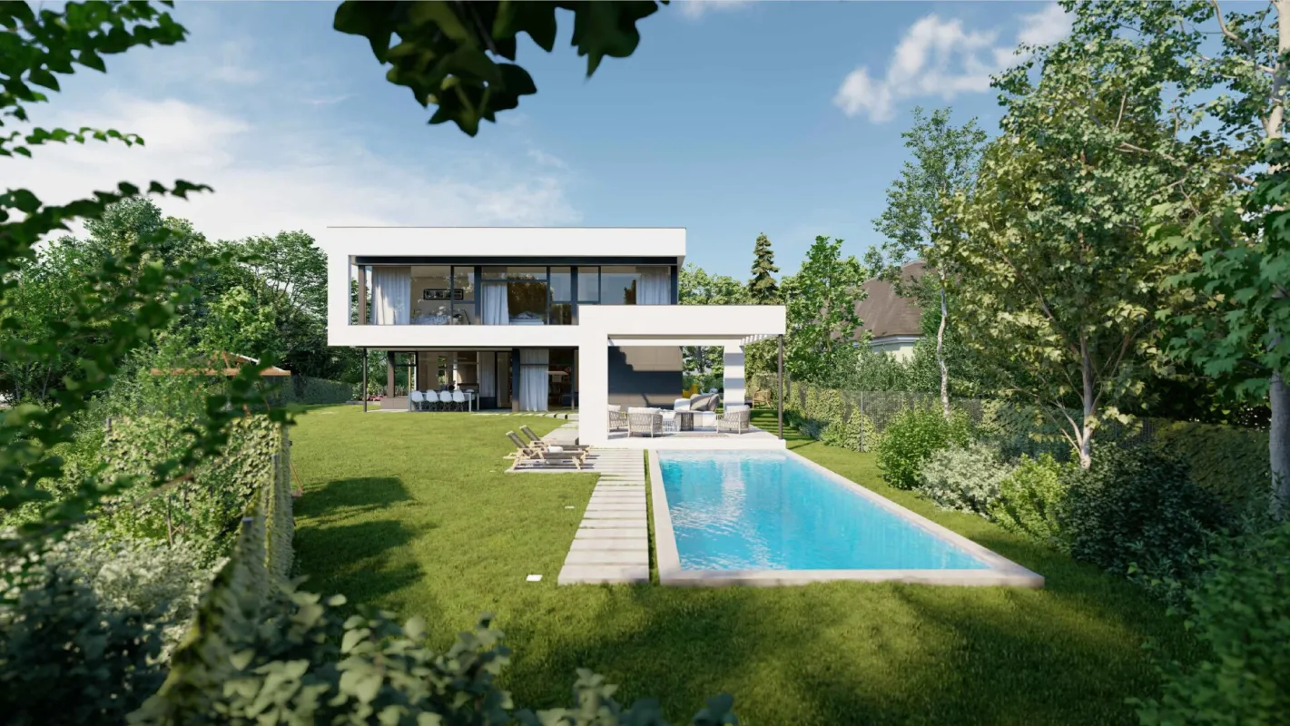 BAUBEWILLIGTES Grundstück in Traumlage Nähe Wien! I Einreichpläne bereits vorhanden I Villa mit 5 Zimmern möglich I Pool und Sauna I Garage - Bild 1