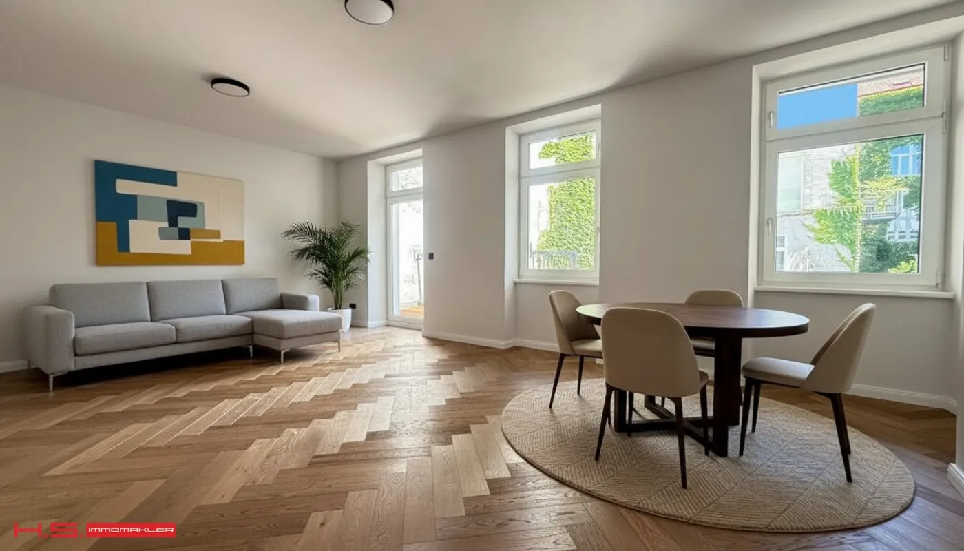 KRONGASSE - BALKONERSTBEZUG - 100% GRÜNBLICK - RESTAURIERTES STILHAUS - 3.WOHNETAGE  - TOPSTANDARD - Bild 1