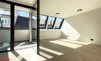 FAST 4. BEZIRK - 1. DG - HIGH END ERSTBEZUG mit LOGGIA -  RESTAURIERTES BIEDERMAIERHAUS -  GRÜNBLICK - RUHELAGE -