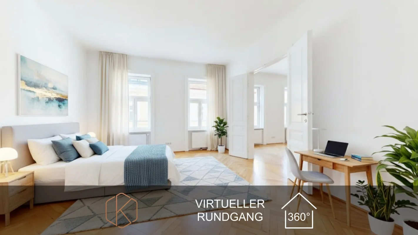 Phänomenale Altbau-Wohnung nahe Donaukanal | 2 Zimmer - 82m²  | saniert | hoher Wohnkomfort - Bild 1