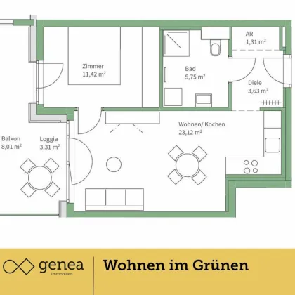 Provisionsfrei | Stilvolles Wohnen in Jakomini Verde | Fahrradfreundlich & grün - Bild 2