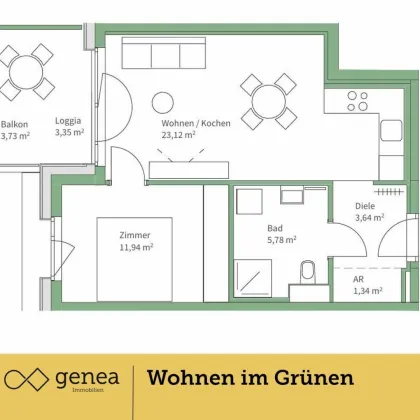 Ihr neues Zuhause in Graz | Provisionsfrei | Ruhige Grünlage im Jakomini Verde - Bild 3