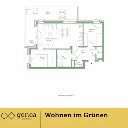 Provisionsfrei | Traumhafte Wohnungen in Jakomini Verde Haus K | Urban & Naturnah - Bild 2