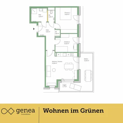 Provisionsfrei | Traumhafte Wohnungen in Jakomini Verde | Urban & Naturnah - Bild 2