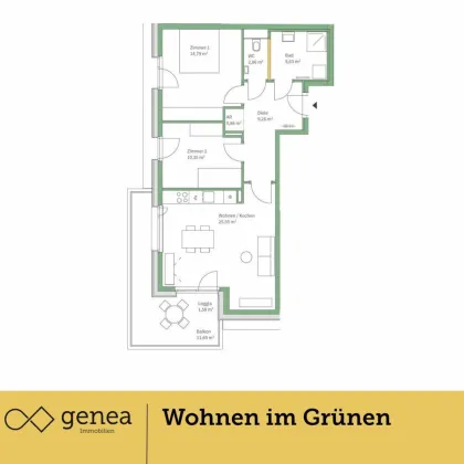 Ihr neues Zuhause in Graz | Provisionsfrei | Ruhige Grünlage im Jakomini Verde - Bild 2