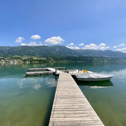 WOHNEN AM WASSER - BEGEHRT WIE NIE! EIGENTUMSWOHNUNG MIT EIGENEM SEEGRUNDSTÜCK (DIREKTER, PRIVATER SEEZUGANG) SOWIE BOOTSANLEGEPLATZ IN GIGANTISCHER NATURLAGE AM MILLSTÄTTER SEE - Bild 3