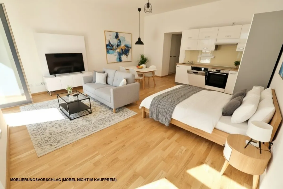 Süd-Garconniere 2. Stock, Balkon (neben neuer U2-Station Reinprechtsdorfer Straße) - Bild 1
