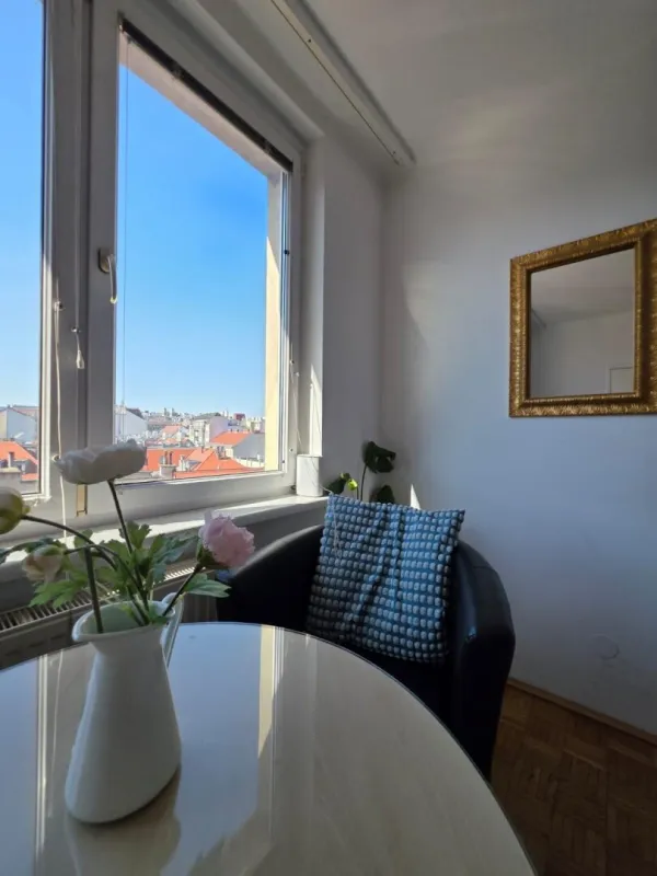 Helle Citywohnung mit Ausblick – Möbliertes 1-Zimmer-Apartment nahe Naschmarkt - Bild 1