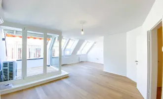 Neubau DG-Terrassenwohnung in Ruhelage | PKW-Stellplatz | 3 Min. zum Kutschkermarkt und zur U6 | 2 Min. zum Aumannplatz