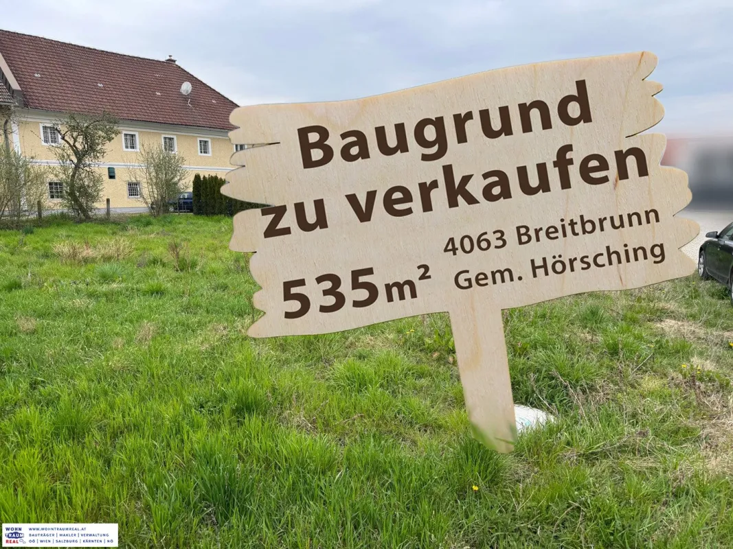 Baugrund in Breitbrunn - ländliche Gegend, perfekte Anbindung! Bei Hörsching und Linz. - Bild 1