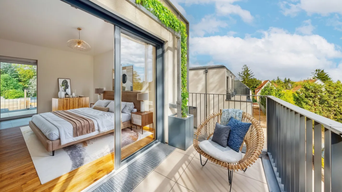 Exklusive Reihen- und Doppelhäuser am idyllischen Hunyadi Park mit Blick in den Park im ALTORT MARIA ENZERSDORF! - Bild 1