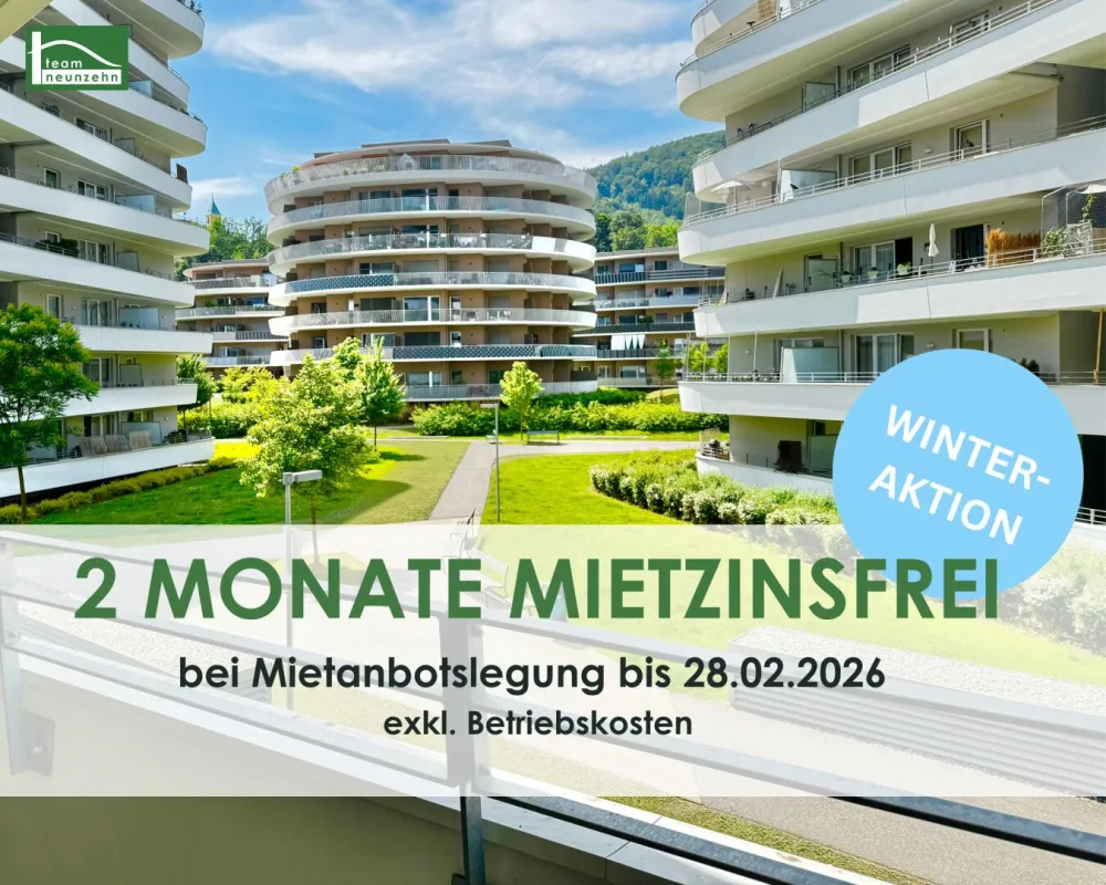 AKTION - 2 MONATE MIETZINSFREI - Green City Living – Wohnen im Park, Leben mit Stil - Bild 1