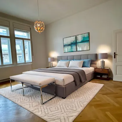 1030, nahe Wien/Mitte! Repräsentative 4-Zimmer Altbauwohnung mit Kamin und Balkon! - Bild 3