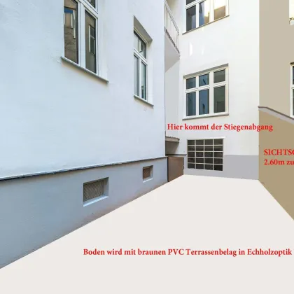 SERVITENVIERTEL - ERSTBEZUG - mediterane INNENHOFTERRASSE - HIGH END STILWOHNUNG - 95 m WFL - 4 Zimmer - 2 BÄDER - RENOVIERTES STILJUWEL - Bild 2