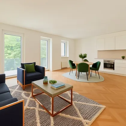 GRÜNBLICK - Gesamtes Haus saniert - 3.Liftstock - ca. 108m² NFL - 3 bis 4 Zimmer - Loggia/Balkon - U-Bahn - ERSTBEZUG - Bild 3